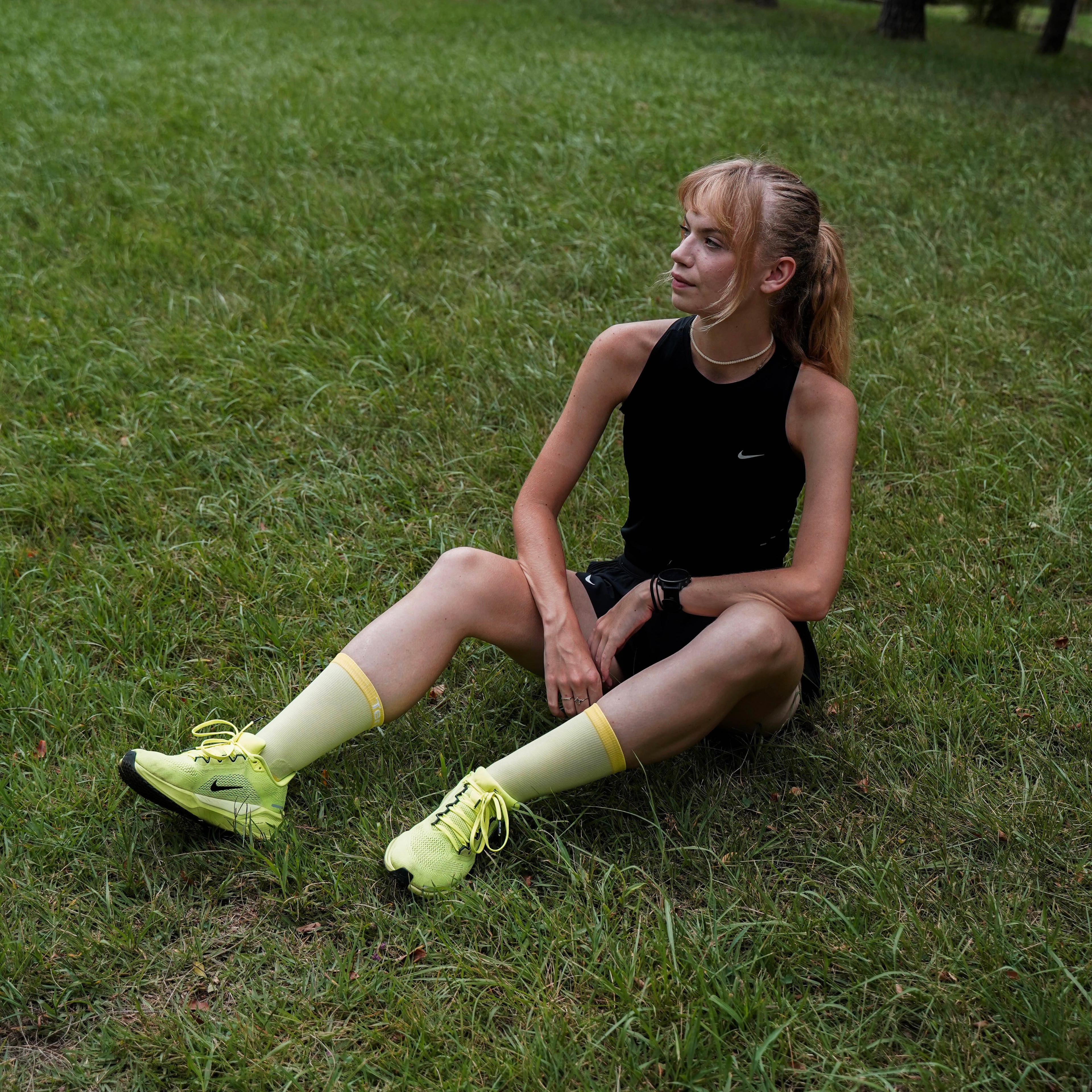 Victory yellow−RUNNING SOCKS