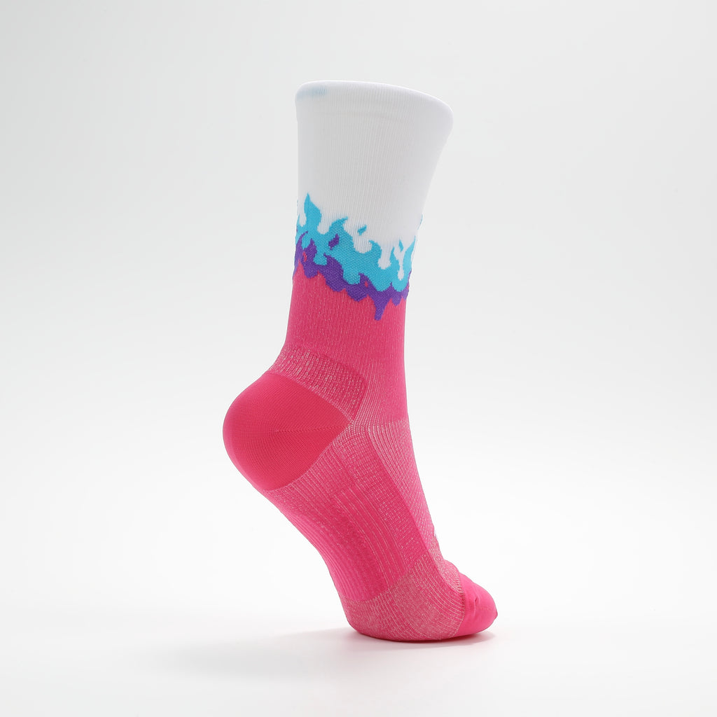 NEON DRIP−RUNNING SOCKS